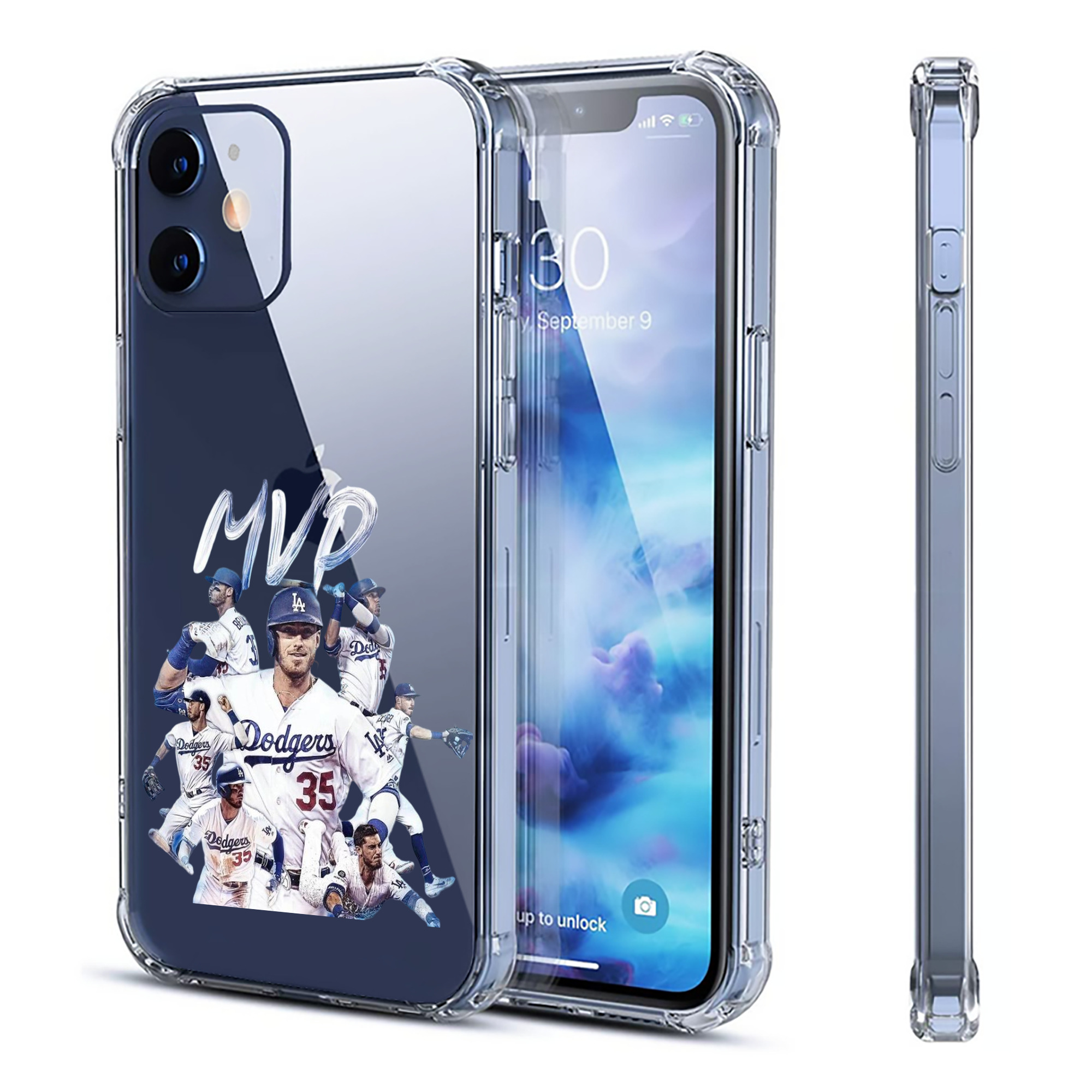 Cody Bellinger 4 Clear IPhone 12 Case – Soft TPU With UV Print – Enhanced Drop Protection, Precise Fit, Anti-Fingerprint, Customizable Design, Scratch-Resistant, Yellow-Resistant